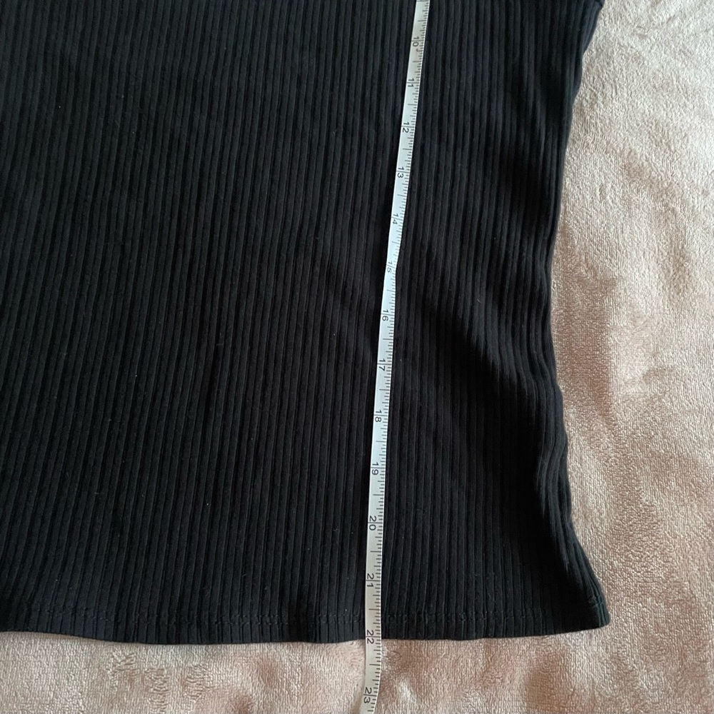 Black Ribbed Tank Top - Picture 5 of 5